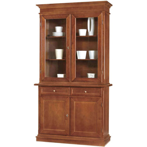 JAQUELINE - credenza con vetrina in legno massello