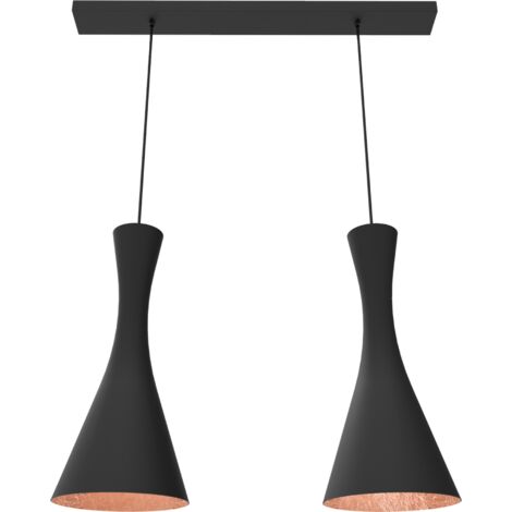 JAQUELINE SUSPENSION LINEAIRE NOIR FEUILLE