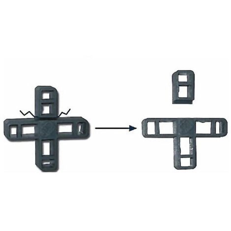 JAR crucetas de plastico 10 mm. bolsa 50 , Crucetas 10 mm 2120 (B-300 u.)- Tamaño: 10 mm Crucetas y alicatados en T.