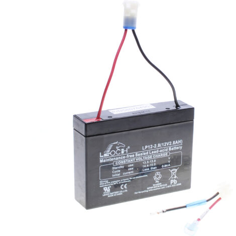 Jardiaffaires – Batterie moto 12V 2,8Ah étanche sans entretien – Connectique tondeuse Mc CULLOCH et HUSQVARNA – Dimensions 132x32x98mm