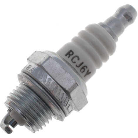 Jardiaffaires – Bougie d'allumage Champion RCJ6Y – Pour moteurs STIHL, KAWASAKI, MITSUBISHI – Dimensions : 19mm clé, 14mm filetage, 9.5mm longueur