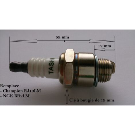 Jardiaffaires – Bougie d'allumage pour moteur Briggs Stratton – Remplace NGK BR2LM et Champion RJ19LM – Allumage efficace pour moteurs 4 temps