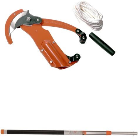 Jardiaffaires – Echenilloir Bahco P34-37 – Perche télescopique aluminium extensible 2 à 5 mètres – Coupe jusqu'à 40 mm – Corde de 5 mètres