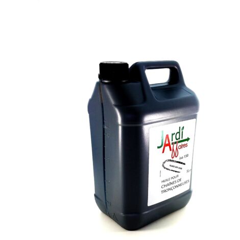 Jardiaffaires – Huile de chaîne pour tronçonneuse 5 litres – Viscosité élevée pour protection guide et chaîne – Utilisation amateur et semi-professionnelle