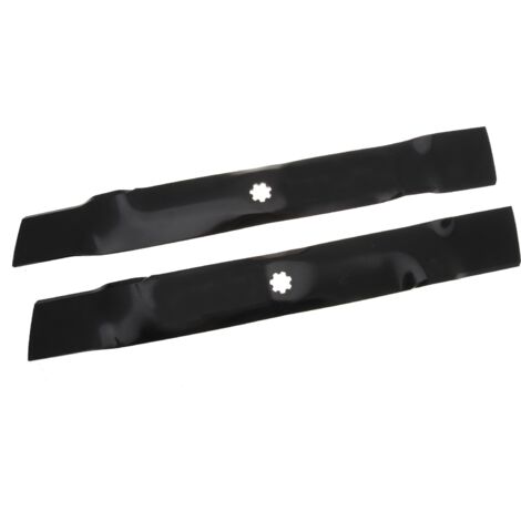 Jardiaffaires – Jeu de 2 lames mulching 544mm pour tondeuse John Deere – Fixation étoile 7 pointes – Remplace GX22151 – Tonte éjection ou mulching