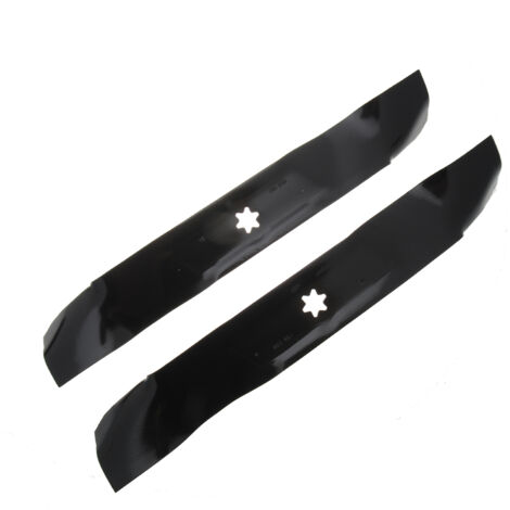 Jardiaffaires – Jeu de lames mulching 96,5cm – Remplace les références 742-0610/742-0610A – Fixation étoile 6 pointes – Pour tondeuse MTD