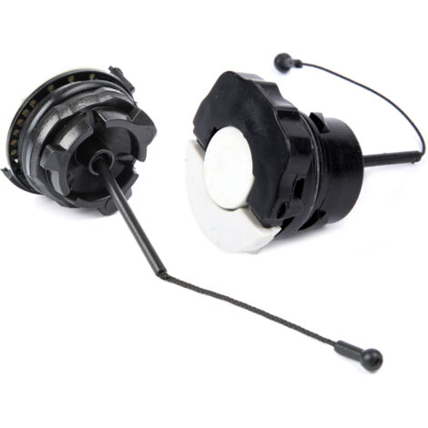 Jardiaffaires – Jeu de bouchons de réservoir 1/4 de tour pour tronçonneuses Stihl – Bouchon carburant et huile – Remplacement références 0000-350-0525/0000-350-0526