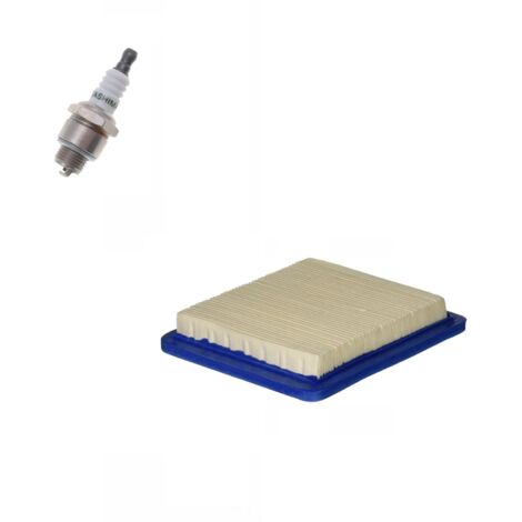 Jardiaffaires – Kit filtre à air avec bougie pour moteur Briggs & Stratton Quantum – Dimensions 130mm x 112mm x 20mm – Entretien moteur optimisé