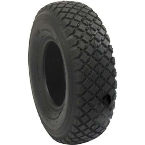 Jardiaffaires – Pneu 4 plis 410/350-4 pour tondeuse autoportée – Montage avec chambre à air – Usage motoculture – Résistance accrue sur terrains variés