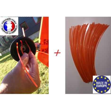 Jardiaffaires – Tête de débroussailleuse Rapide Pro – 50 brins de fil nylon – Matériaux haute résistance aux chocs – Rechargement rapide