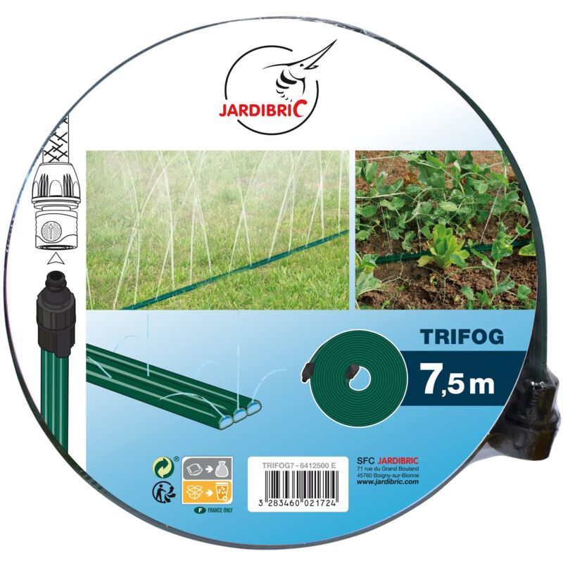 Tuyau Arroseur Microperforé Jardibric Trifog 7,5m – Irrigation Souple et Uniforme pour Plantes et Massifs