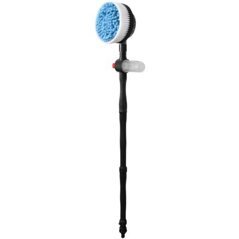 Jardibric – Brosse de lavage rotative pour voiture – Poils en microfibre doux – Réservoir à savon intégré – Nettoyage efficace sans rayure