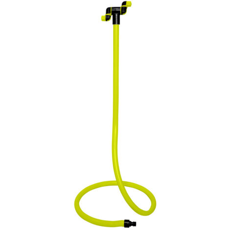 Jardibric – Brumisateur sur pied 2 têtes orientables 360° – Buse PVC interchangeable – Pied rigide pour stabilité – Connexion facile tuyau d'arrosage