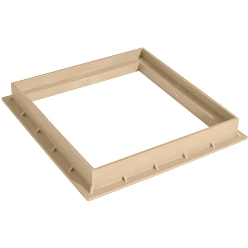 Jardibric - Cadre Polypropylène 30 x 30 cm – Finition Sable – Dimensions Intérieures 28,5 cm – Pose Extérieure