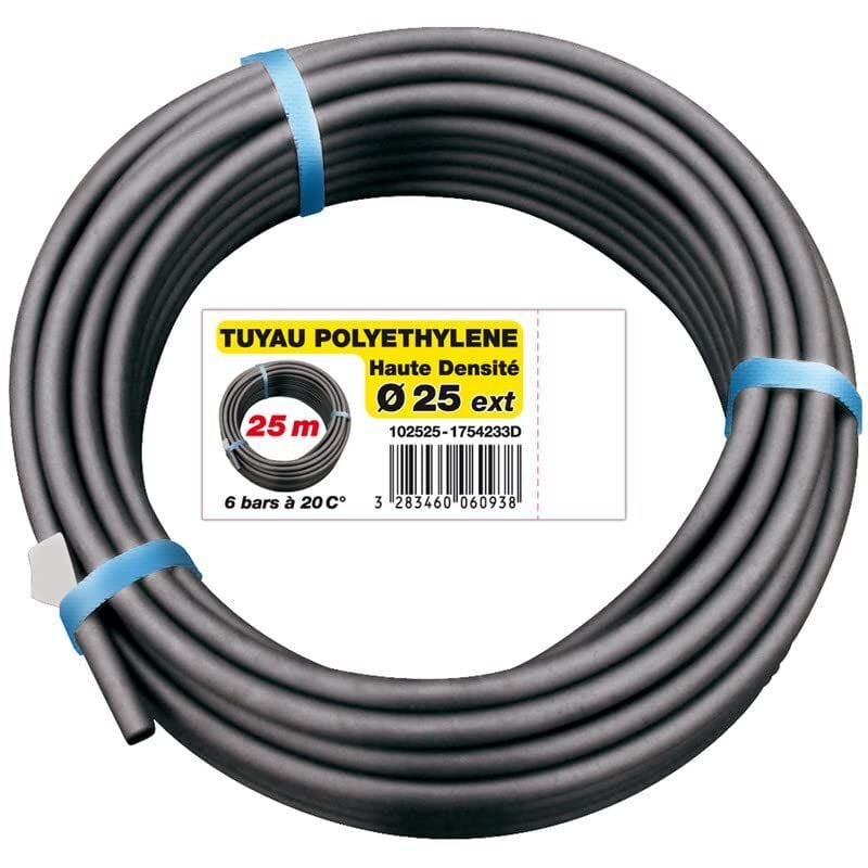 Tuyau d'arrosage Enterré Couronne de PE HD Jardibric Ø25 25m 6 Bars