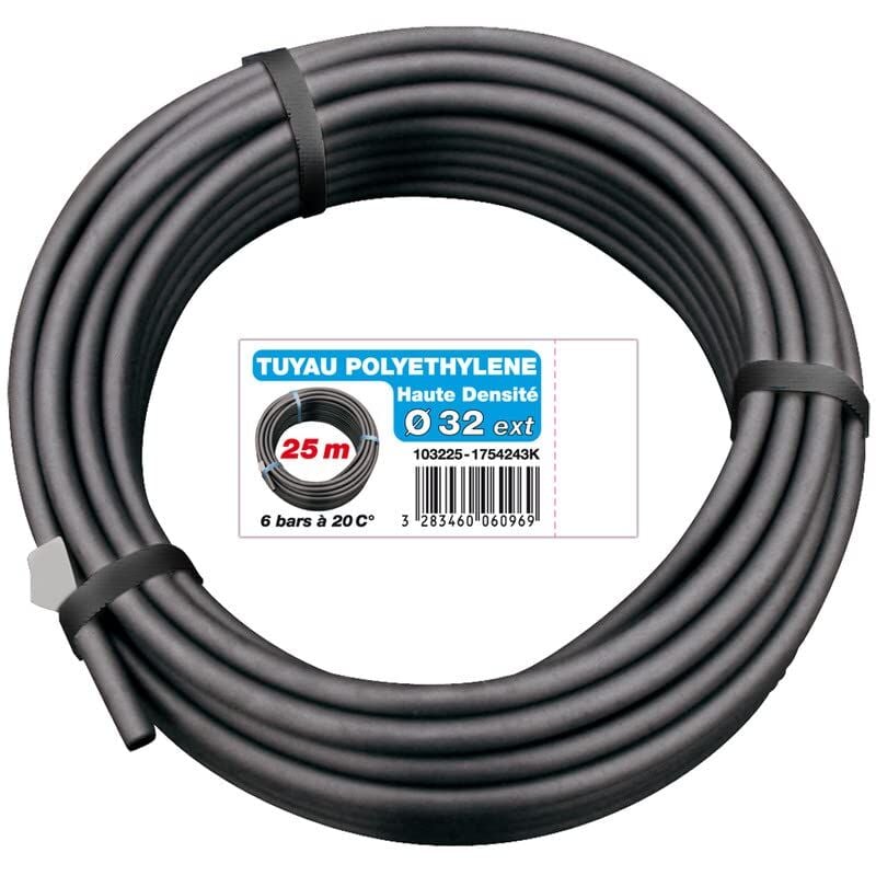 Tuyau d'arrosage Enterré Couronne de pe hd Jardibric Ø32 25m 6 bars
