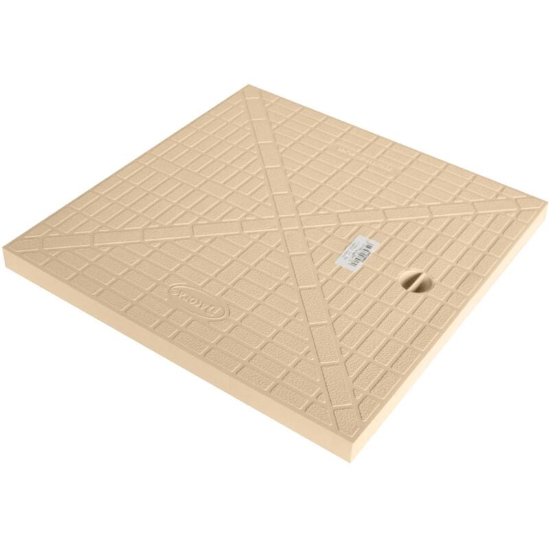 Couvercle de Regard Jardibric Sable 38 x 38 cm – Polypropylène Renforcé – Pour Regard 40 x 40 cm Collecteur Extérieur