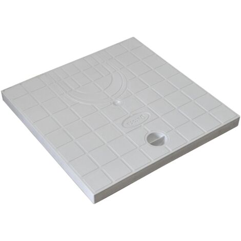 Jardibric - Couvercle de regard de collecteur des eaux pluviales Pré-découpé pour descente de gouttière en polypropylène renforcé - pour les regards de dimension 30 x 30 cm - COD30 - Gris