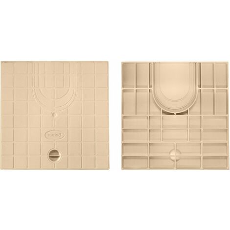 Jardibric - Couvercle de Regard Prédécoupé pour Descente de Gouttière (28 x 28 cm) - Pour Regards de Dimension 30 x 30 cm