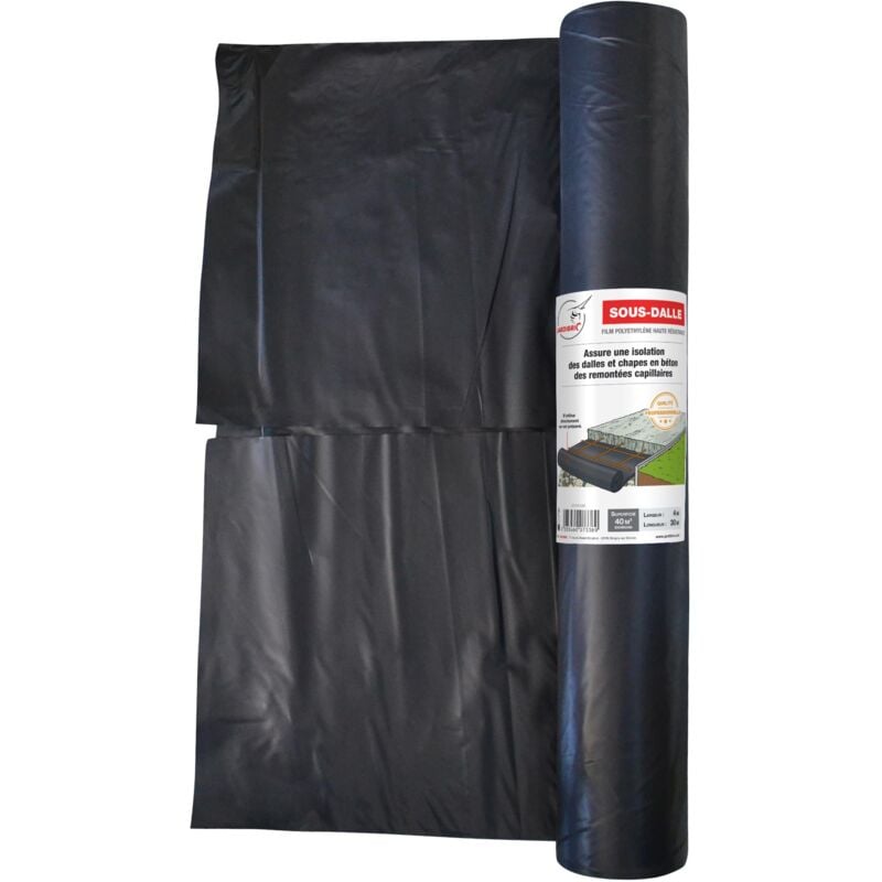 Film d'Étanchéité Jardibric Sous Dalle 4x30m – Polyéthylène 150µ – Étanchéité Sol, Dalle Béton ou Isolation