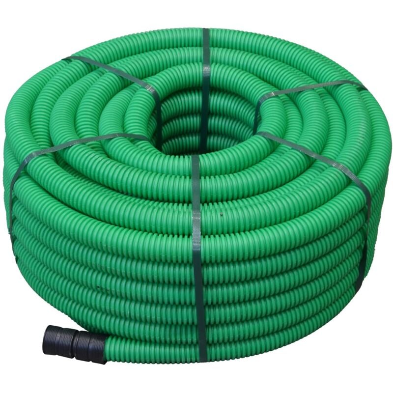 Gaine Annelée Jardibric Verte Ø40 mm x 50m – Pour Réseaux Téléphoniques – Pose Enterrée – Gaine pehd Souple