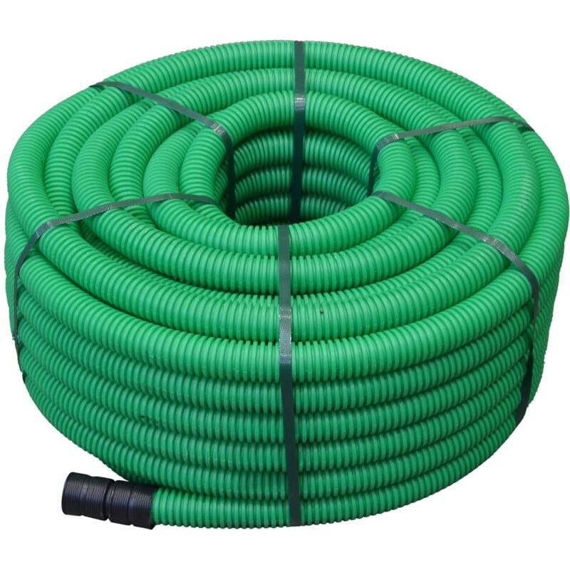 Gaine Annelée Jardibric Verte Ø40 mm x 25m – Gaine Télécom pehd Souple – Câble Réseau Extérieur Enterré