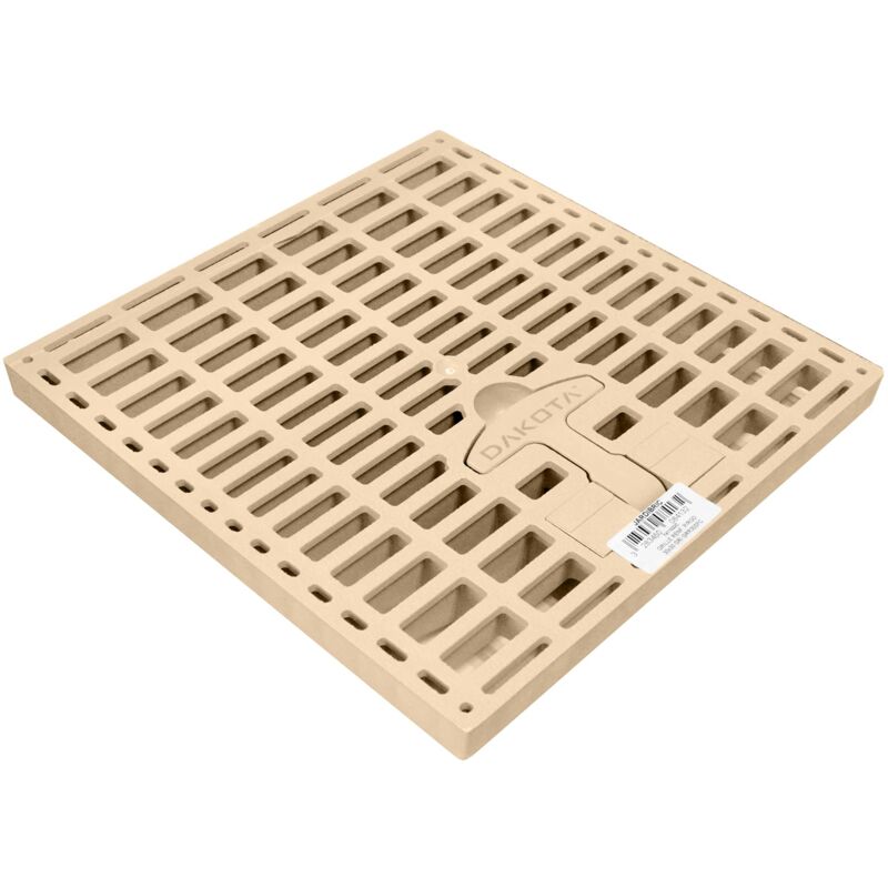 Jardibric - Grille de Regard 38 x 38 cm – Coloris Sable – Pour Regard 40 x 40 cm – Polypropylène Renforcé
