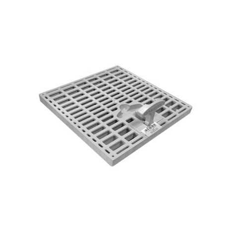 Jardibric – Grille de regard d'évacuation des eaux pluviales 28,2 x 28,2 cm – Polypropylène renforcé – Résistante aux chocs et à l'eau – Pour regard 30 x 30 cm