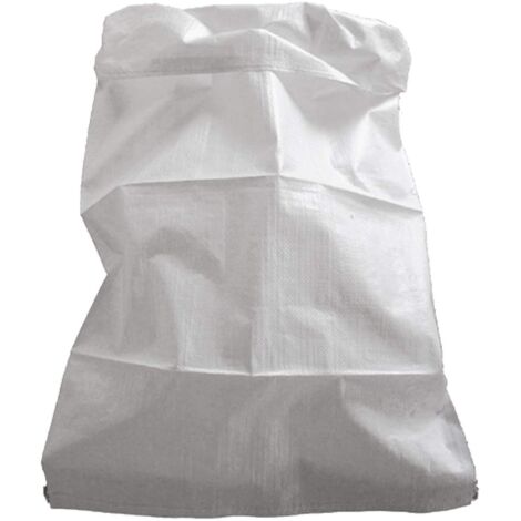 Jardibric – Lot de 10 sacs à gravats blancs 75L – Fond cousu pour déchets légers – Idéal pour jardinage et nettoyage – Dimensions pratiques