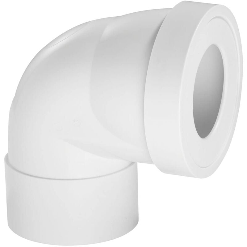 Jardibric - Pipe wc Courte Ø100 – Emboîture Ø85/105 – Raccord Compact pour wc – Installation en Espace Réduit