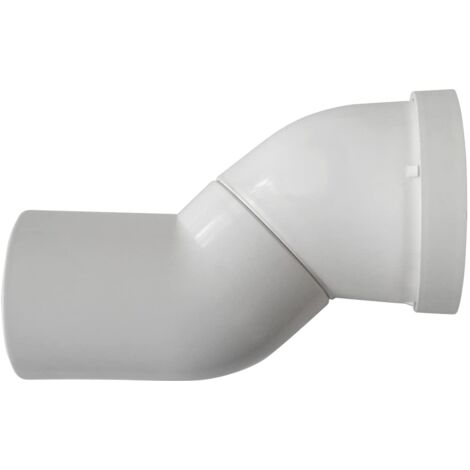 Jardibric – Pipe WC orientable 45° Ø100 – Emboîture 50/100 mm – Flexible pour installations sanitaires – Matériaux durables et souples