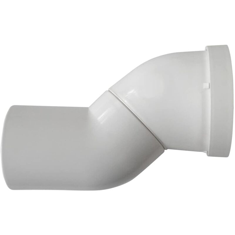 Pipe wc Jardibric Orientable à 45° Ø100 – Emboîture Ø50/100 – Connexion wc Angulaire Facile et Polyvalente