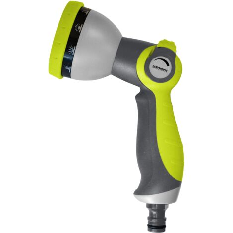 Jardibric – Pistolet d'arrosage 10 jets – Gâchette 3 en 1 pour un contrôle précis – Design ergonomique en plastique gainé – Compact et léger