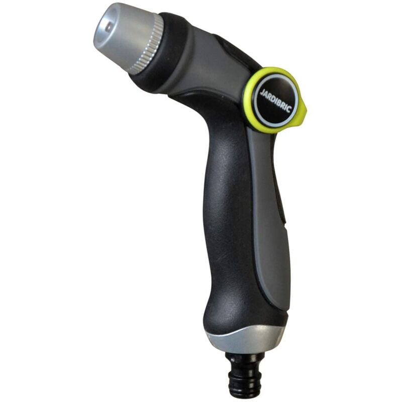 Pistolet d'arrosage Jardibric métal gainé – 3 fonctions en 1 – Gamme premium – Jets multiples réglables