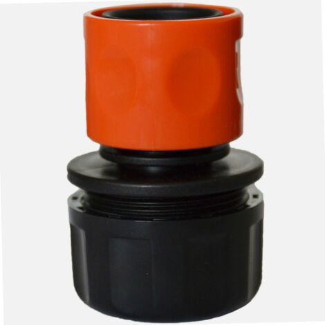 Jardibric – Raccord automatique rapide 25mm – Connexion étanche pour tuyaux d'arrosage – Débit supérieur pour jardins spacieux – Plastique durable