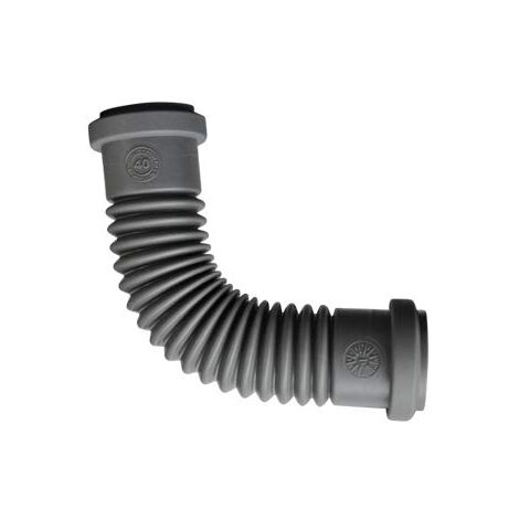 Jardibric – Raccord d'évacuation PVC flexible F/F 40 mm – Manchette ajustable – Résistant aux produits chimiques – Pour systèmes de drainage