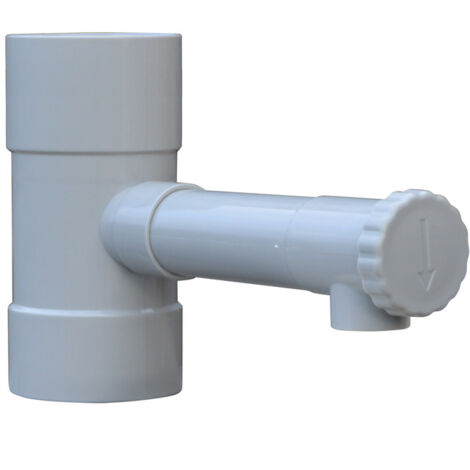 Jardibric - Raccord PVC vers récupérateur d'eau pour descente de gouttière - Récupérateur eaux de pluie à fixer sur gouttière - gris, diamètre 80 mm