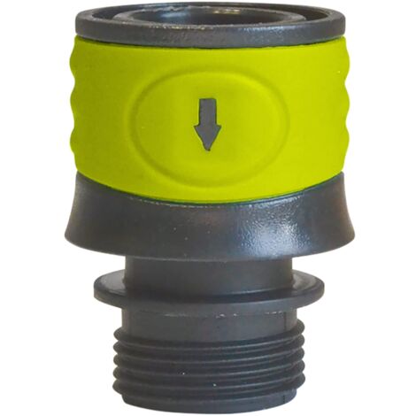 Jardibric – Raccord rapide d'arrosage M 20x27 – Bi-matière – Connexion rapide étanche – Poignées ergonomiques pour manipulation confortable - A3915BM
