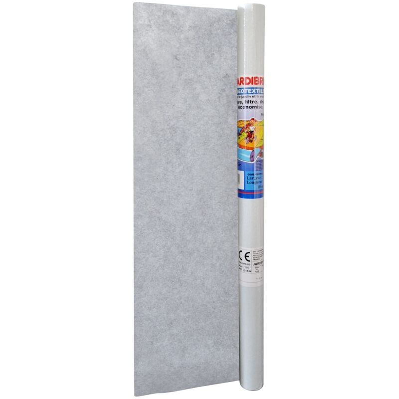 Géotextile Jardibric Polyester 1 x 10 m – 100g/m² – Film Anti-Herbes – Séparation Sols et Allées Jardin