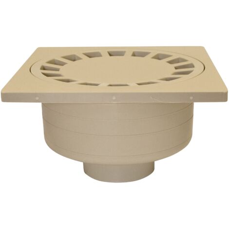 Jardibric – Siphon de sol 300 x 300 mm – Polypropylène résistant au choc, gel, abrasion et produits chimiques – Drainage efficace pour espaces extérieurs