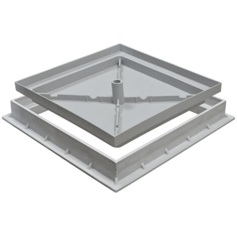 Jardibric - Tampon creux + cadre (Compatible avec le regard) en polypropylène renforcé - dimensions 30 x 30 cm - TPCC30