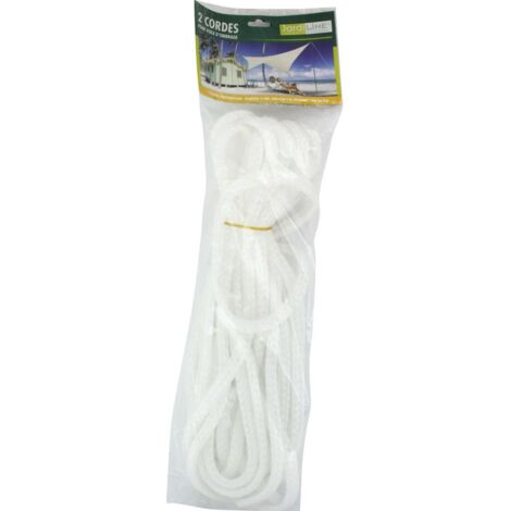 JARDILINE - Corde tressée polypropylène 10mm lg 5m lot de 2 cordes