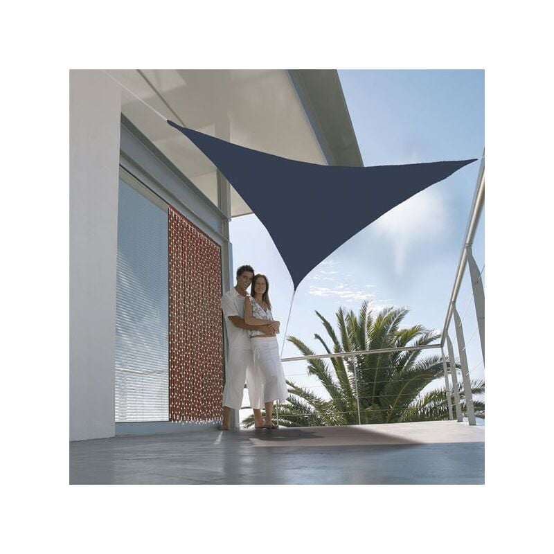 Jardiline - Voile ombrage triangulaire 3 x 3 m gris bleuté