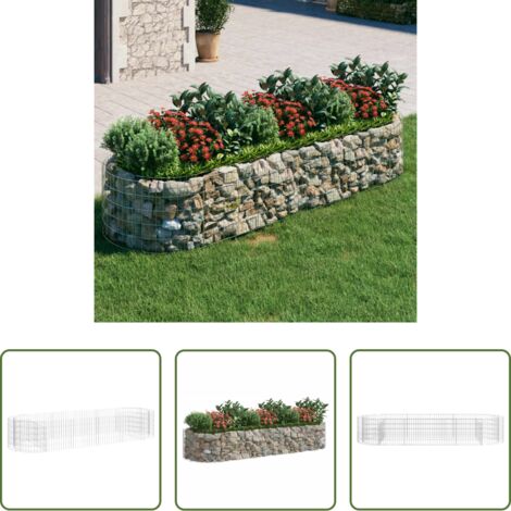 Jardín -  Arriate de gaviones de hierro galvanizado 300x100x50 cm