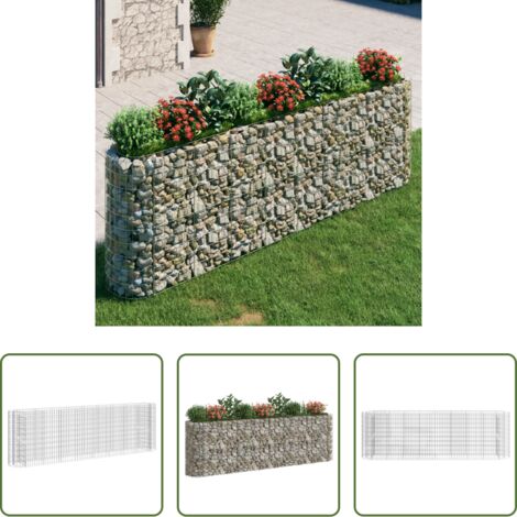 Jardín -  Arriate de gaviones de hierro galvanizado 330x50x100 cm