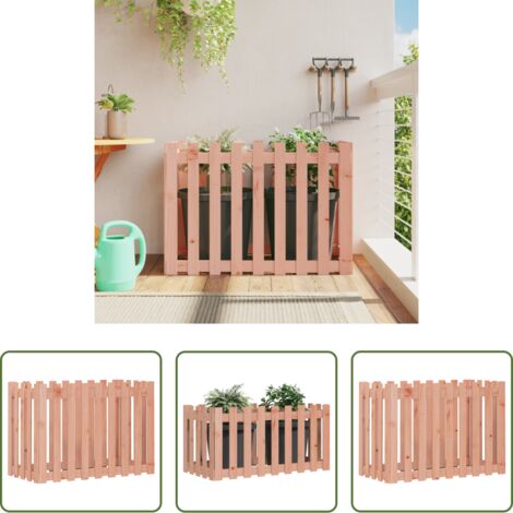 Jardín - Arriate elevado jardín valla madera maciza Douglas 100x50x70 cm