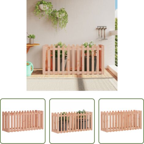 Jardín - Arriate elevado jardín valla madera maciza Douglas 150x50x70 cm