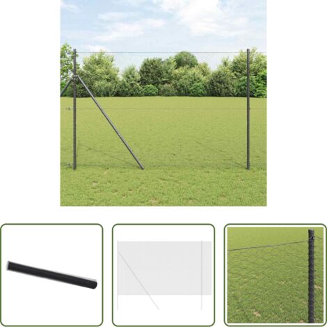Jardín -  Cerca Hexagonal Gris 1,5 x 100 m PVC