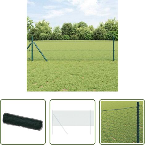 Jardín -  Cerca Hexagonal Verde 0,8 x 100 m PVC