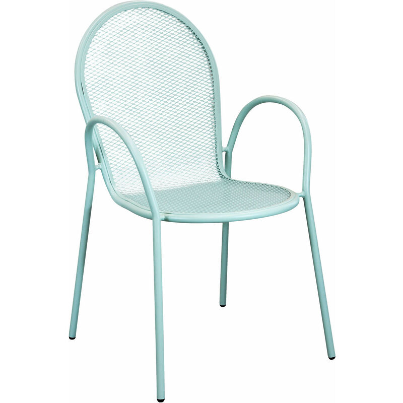 Magazzini Cosma - Jardin de chaise de fauteuil en plein air avec quartier de structure en fer Azure - Azure